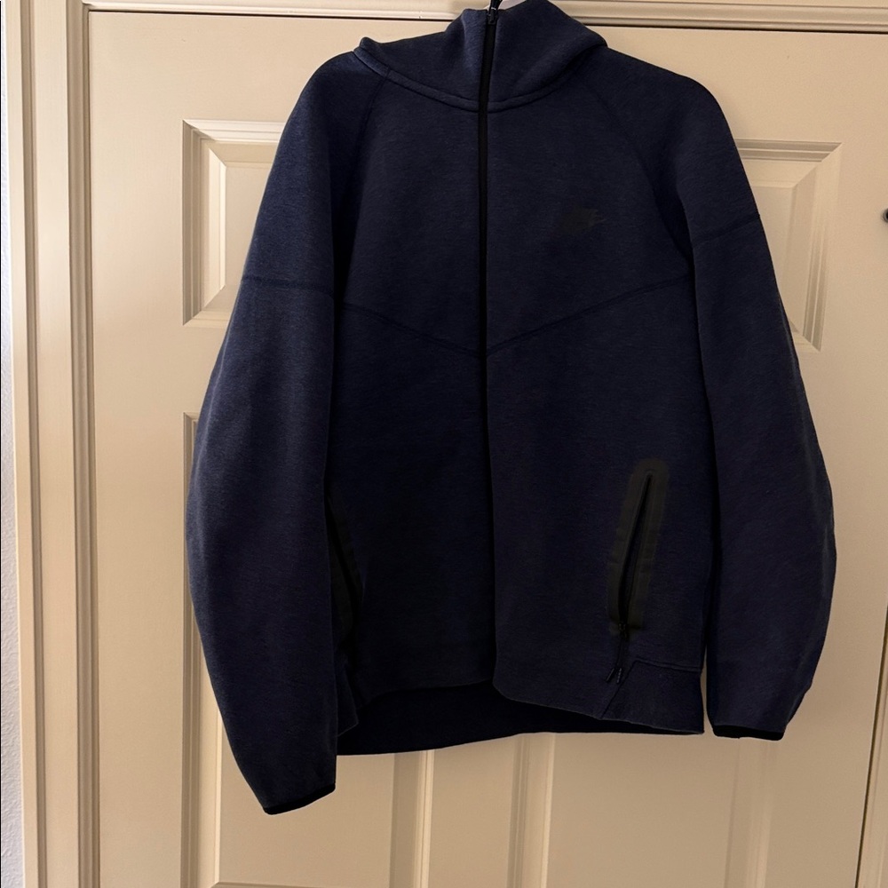 Navy Blue Nike Tech Zip-Up Hoodie